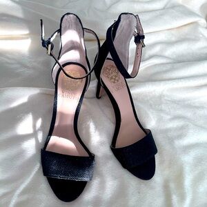 Vince Camuto black and shimmery dress heels. Size 6. Worn once. Clean & pretty!